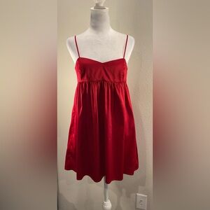 Forever 21 Red Spaghetti Strap Babydoll Dress